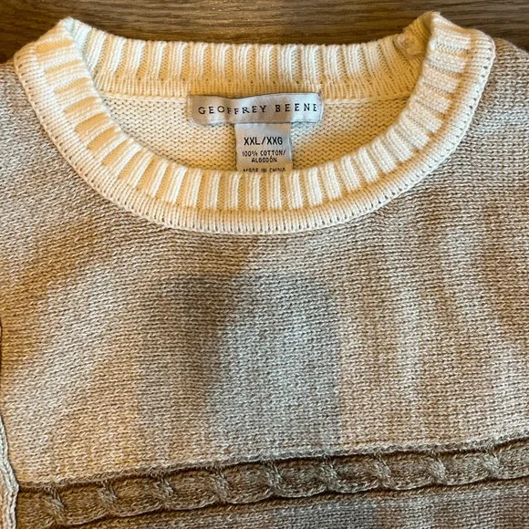 Geoffrey Beene Men’s Cotton Textured Crewneck Sweater Pullover Grandpa NWT XXL - Picture 3 of 7